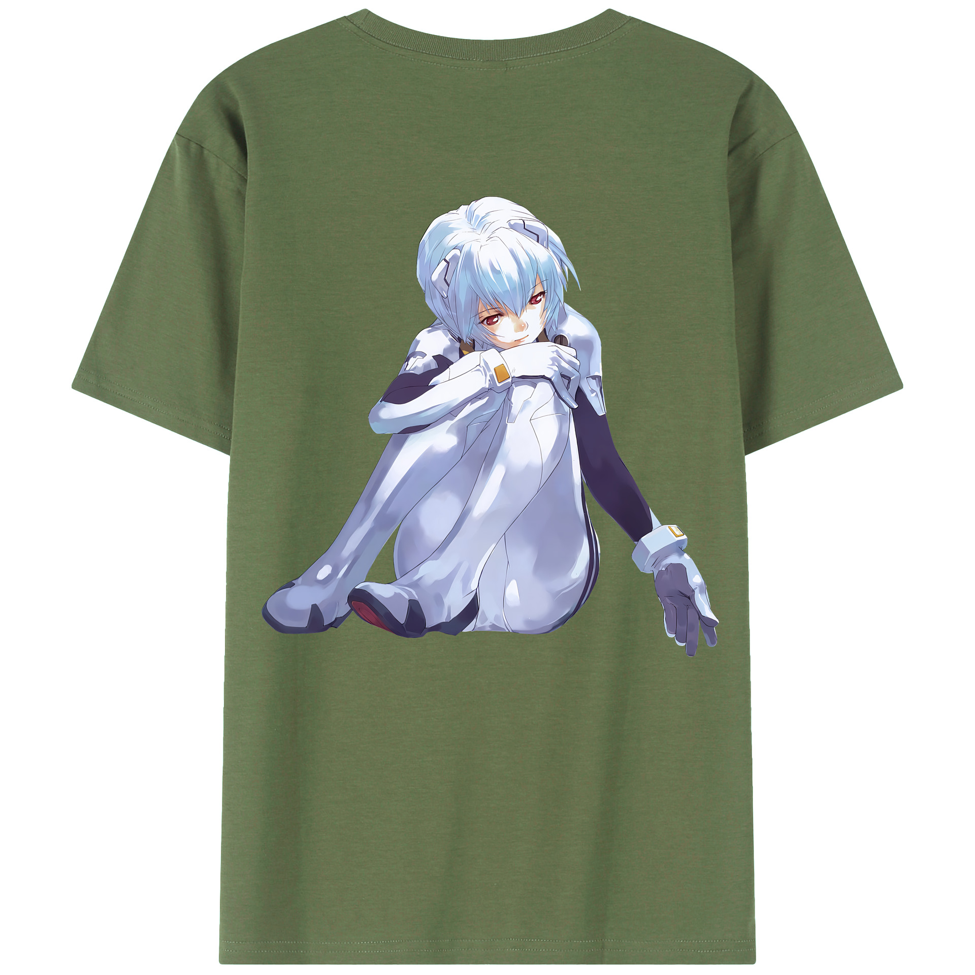 （画像用） EVA 新世紀エヴァンゲリオン 綿100％ メンズ半袖Tシャツ（バックプリント） 通気性
